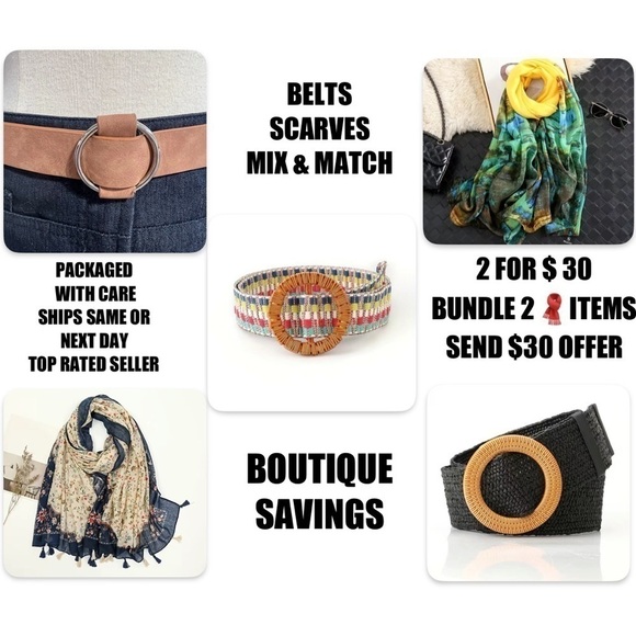 🧣NEW Boho Suede Braided Tassel Belt Camel, Size O/S - Picture 4 of 7